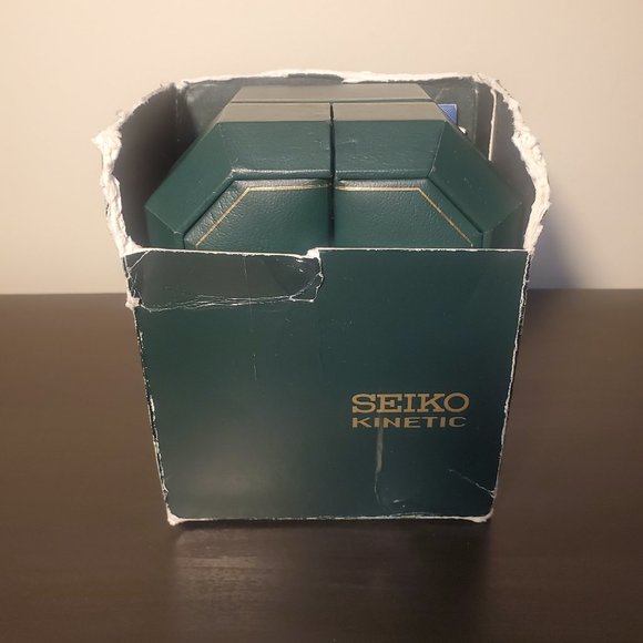 Seiko Perpetual Calendar GMT White Dial 8F56 Mens Watch - Picture 3 of 4